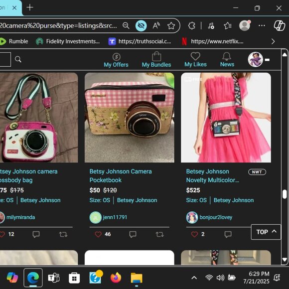 Betsey Johnson Camera Purse Crossbody - Truly Gorgeous Bet1 - Picture 8 of 8